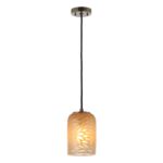 1-Light Farmhouse Saddlebrown Pendant Lighting