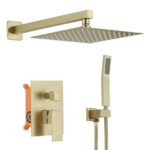 10-in Modern Golden Wall Mounted Rain Shower System