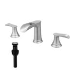 2 Handle Widespread 3 Hole Bathroom Modern Deck Mounted Bathroom Faucet