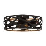 21" Ahmedabad Industrial DC Motor Flush Mount Reversible Ceiling Fan with LED Lighting and Remote Control - Image 2