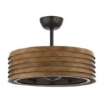 24" Farmhouse DC Motor Downrod Mount Reversible Fandelier Ceiling Fan with Lighting and Remote Control - Image 2