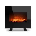 26 Inch Electric Fireplace Wall Mounted Heater with 10 Colorful Flame Brightness Adjustment and Remote Control - Image 2
