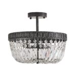 3-Light Crystal Drum Chandelier Lighting - Image 2