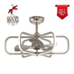 30" Theron Modern DC Motor Downrod Mount Reversible Ceiling Fan with LED Lighting and Remote Control