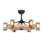 34" Bucholz Farmhouse DC Motor Downrod Mount Reversible Ceiling Fan with Lighting and Remote Control - Image 2