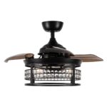 36" Farmhouse Downrod Mount Ceiling Fan with Lighting and Remote Control