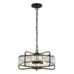 4-Light Modern 17 Inch Crystal Pendant Light