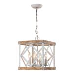 4-Light Farmhouse White Pendant Lighting