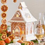 Raz Lighted Brown and White Christmas Gingerbread House Decoration - Image 2