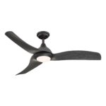 52" Industrial DC Motor Downrod Mount Reversible Ceiling Fan with LED Lighting and Remote Control - Image 2