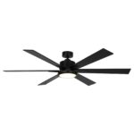 65" Amold Industrial Downrod Mount Ceiling Fan with Lighting and Remote Control
