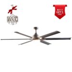 72" Bankston Modern DC Motor Downrod Mount Reversible Ceiling Fan with Lighting and Remote Control