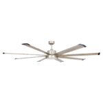 72" Bankston Modern Satin Nickel DC Motor Downrod Mount Ceiling Fan with LED Lighting and Remote Control - Image 2