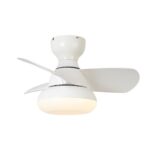 24" DC Motor Flush Mount Ceiling Fan with LED Lighting