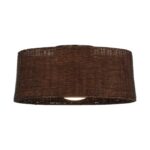 21" Coimbatore Farmhouse Flush Mount Reversible Ceiling Fan with LED Lighting and Remote Control