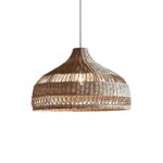 Artisanal Rattan Dome Pendant Lamp - Image 2