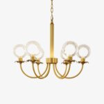 Aureate Radiance Glass Chandelier