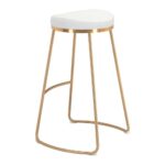 Bar & Kitchen Stool | Gold & White | 100% Polyurethane | Faux Leather | Inside - Image 8