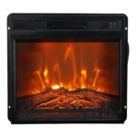 24" Insert Black Electric Fireplace with Remote Control - Image 2