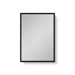 16 in. W x 24 in. H x 4.9 in. D Black Rectangle Medicine Cabinet with Mirror