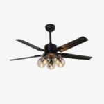 Black Vintage Ceiling Fan - Image 2