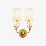 Brass Deer Head Wall Light
