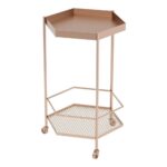 Cart ZUO Home Bar Cart | Copper Gold | Painted Steel | Inside - Image 7