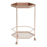 Cart ZUO Home Bar Cart | Copper Gold | Painted Steel | Inside - Image 4