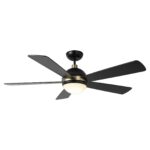 52" Indutrial 5 Blades Ceiling Fan with LED Lighting