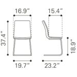 Dining Chair | Black Faux Leather | Inside - Image 11