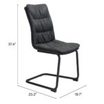Dining Chair | Black Faux Leather | Inside - Image 10