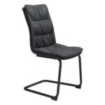Dining Chair | Black Faux Leather | Inside