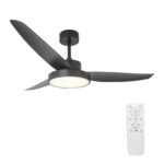 52" LED DC Motor Ceiling Fan with 3 Reversible Blades and Remote Control