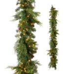 Pre-Lit Blue Ridge Mountain Pine Real Feel Christmas Garland G4409589