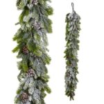 Pre-Lit Blue Ridge Mountain Pine Real Feel Christmas Garland G4409589 - Image 2