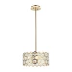 13 Inch Modern Golden 3-Light Pendant Lighting for Living Room