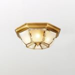 Bowl Shaped Brass Ceiling Lamp - Image 2