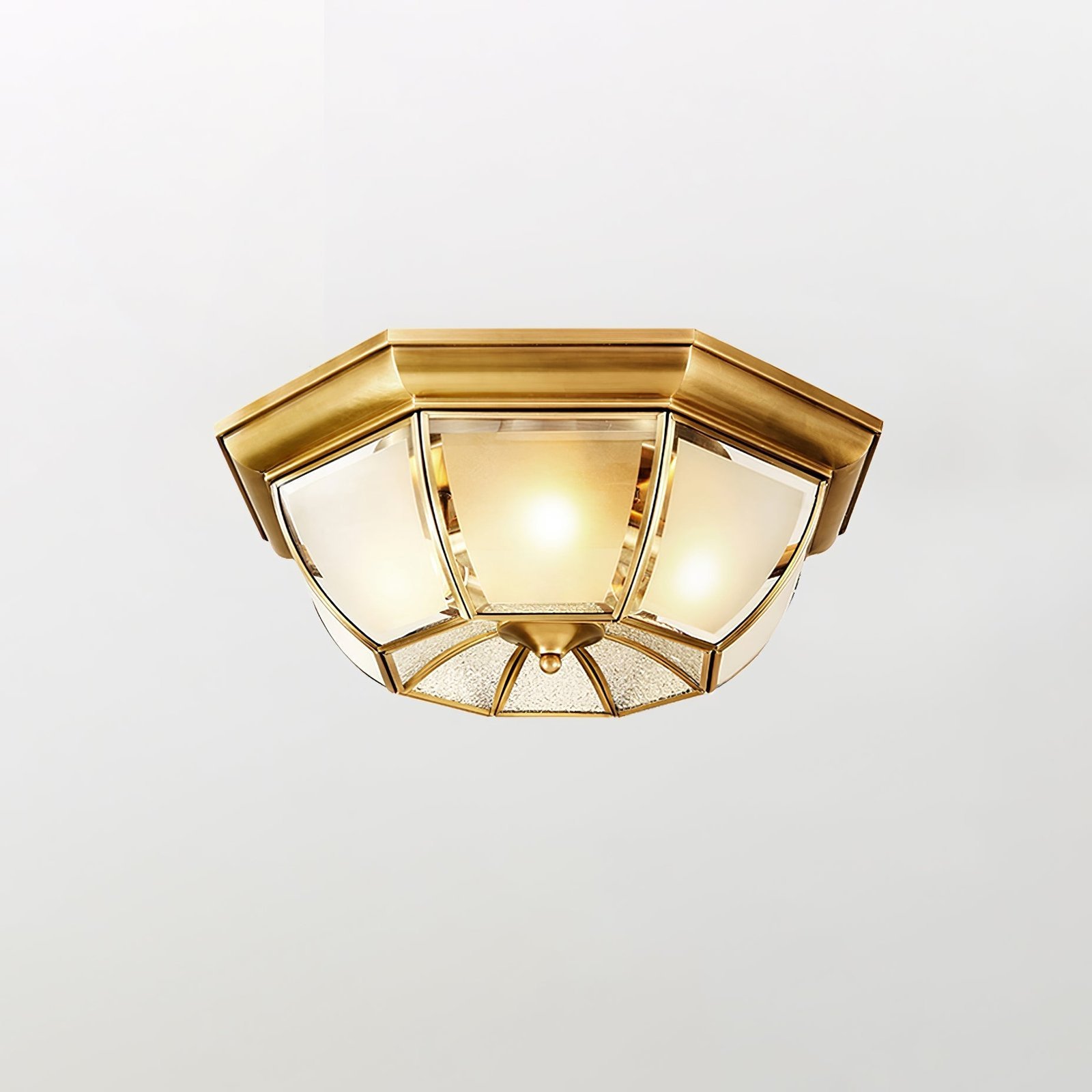 Bowl Shaped Brass Ceiling Lamp - Image 2