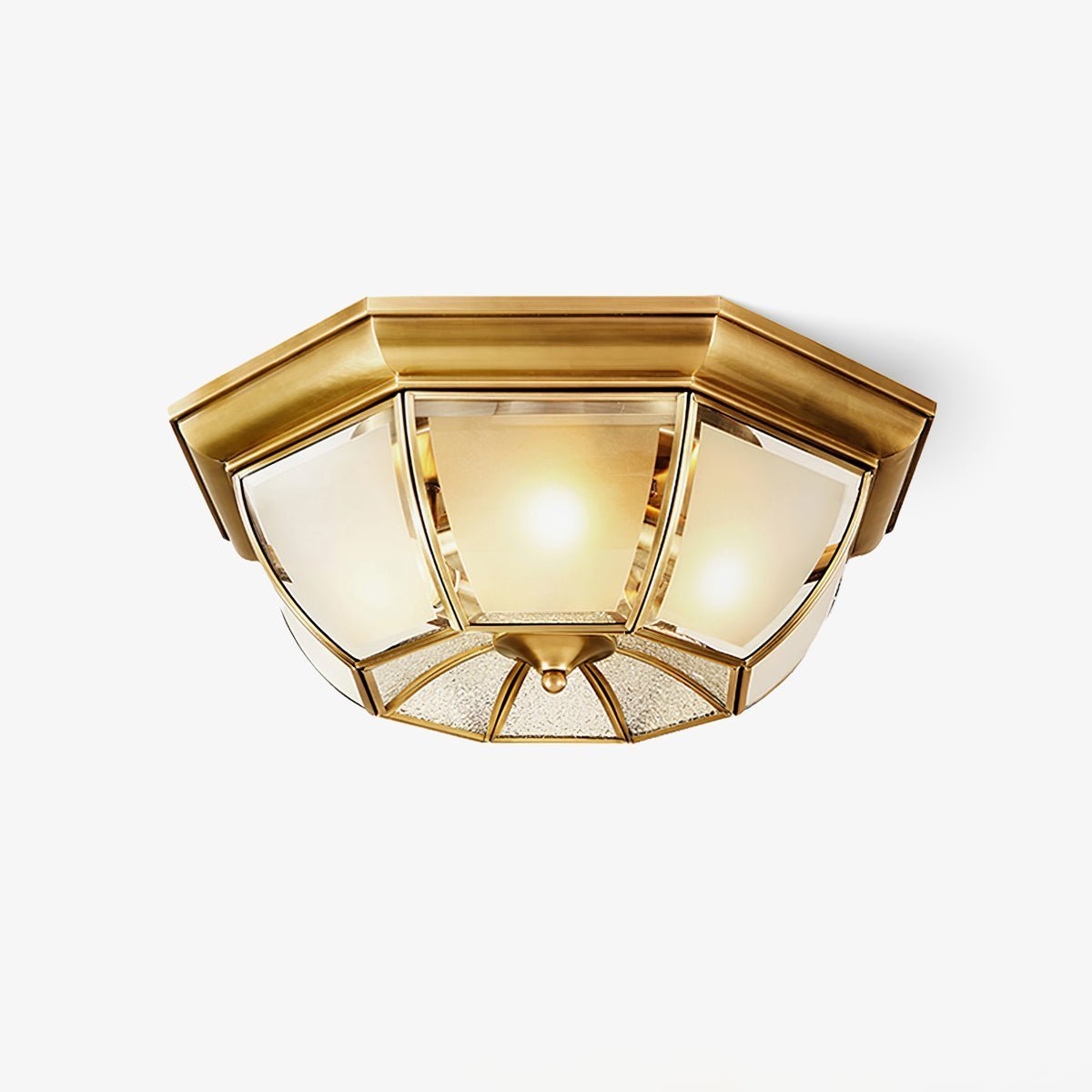 Bowl Shaped Brass Ceiling Lamp - Image 1