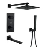 Black Digital Display Constant Temperature Three-function Shower