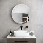 26 in. W x 30 in. H x 5.1 in. D LED Round Bathroom Medicine Cabinet with Mirror