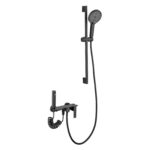 Bathtub Faucet Wall Mount Brass Tub Faucet with Single Handle Tub Mixer Tap with 3 Modes Handheld Shower