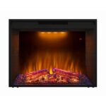 Black Electric Fireplace Heater Insert with Overheating Protection and Remote Control - Image 2
