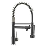 Black Pull-Down Spray Kitchen Faucet Single Handle Faucet