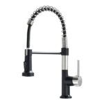 Black Single Handle Pull-down Kitchen Faucet