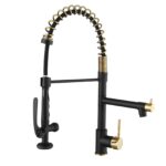 Black Single-hole Pull-down Kitchen Faucet